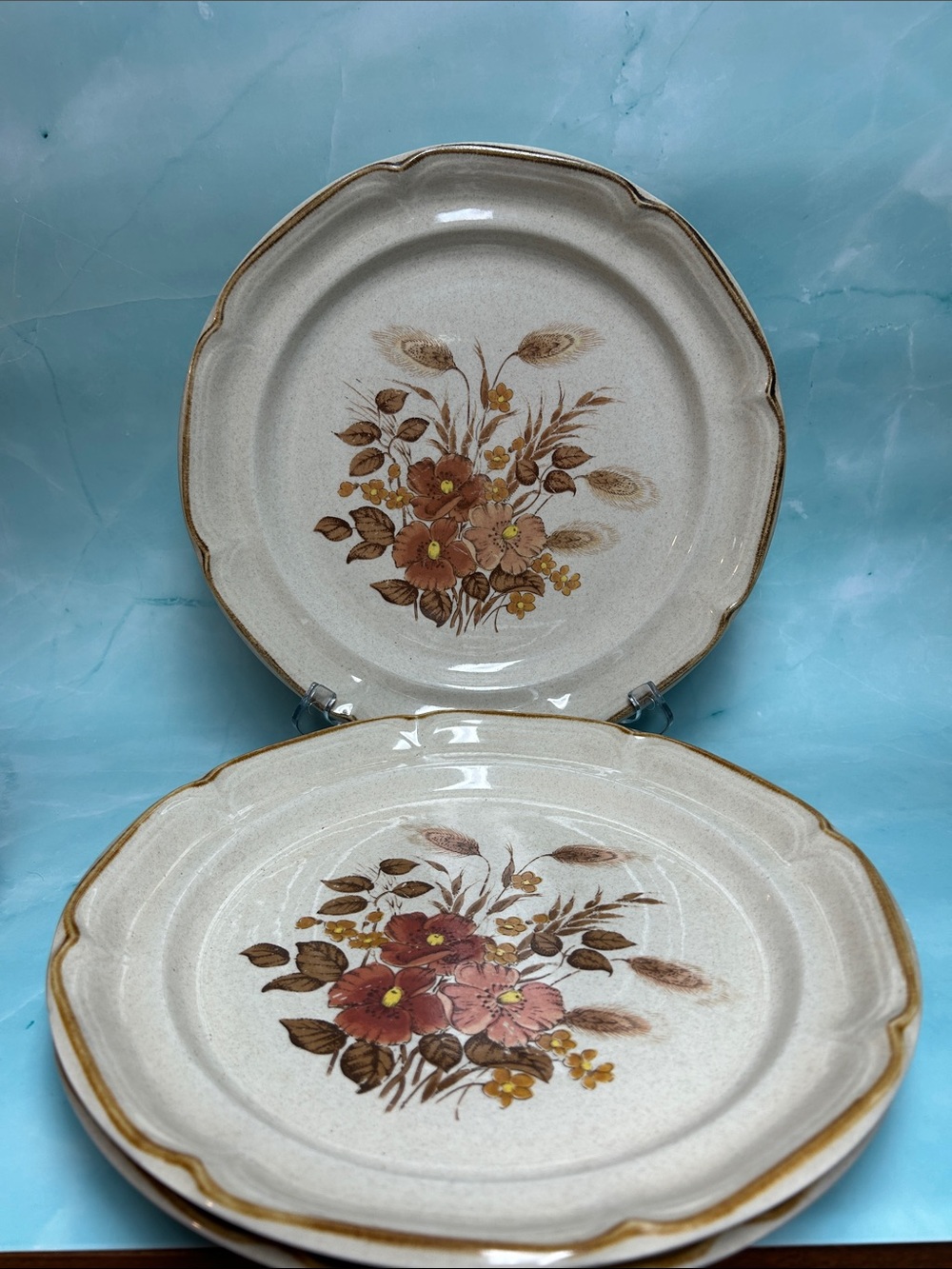 Vintage International Endura Collection Dinnerware Stoneware Festive set of 3